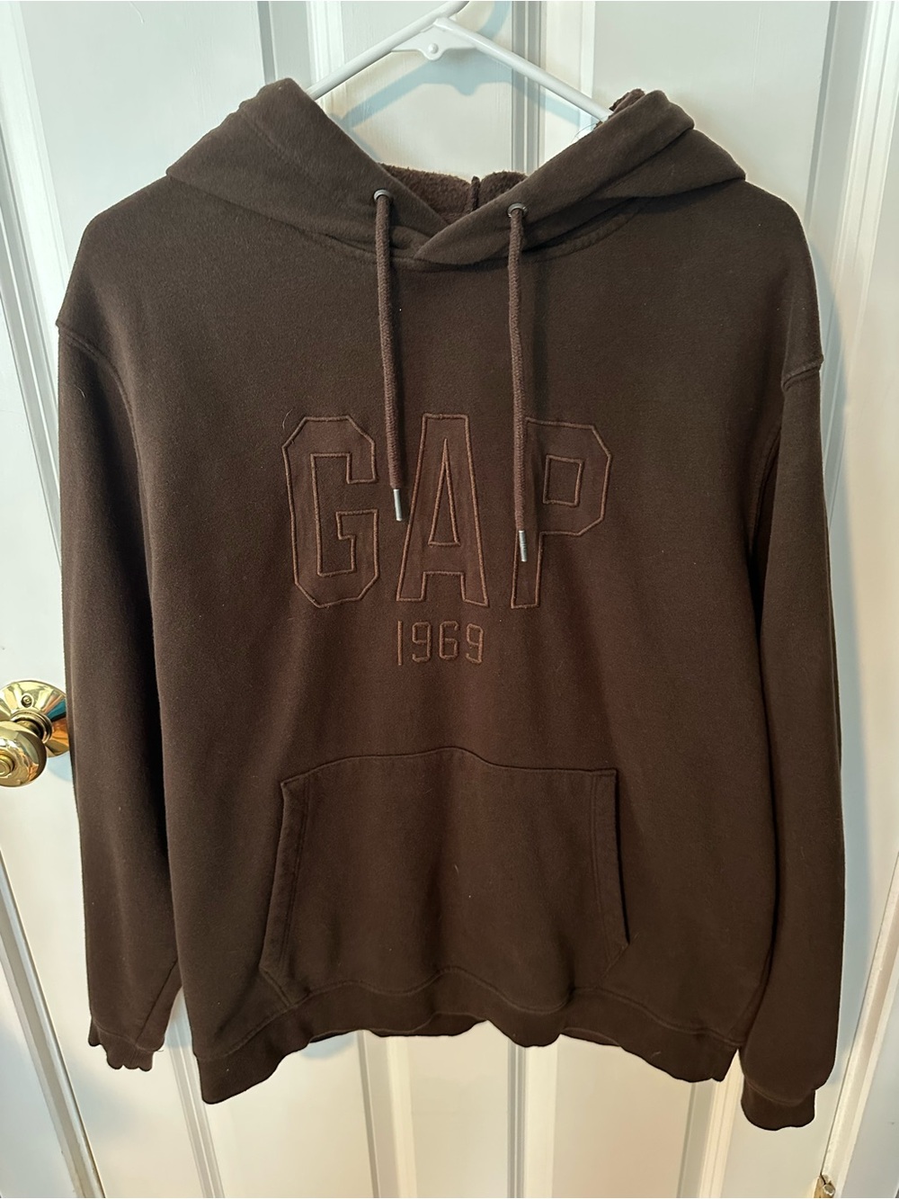 GAP Brown Pullover Hoodie with Embroidered Logo